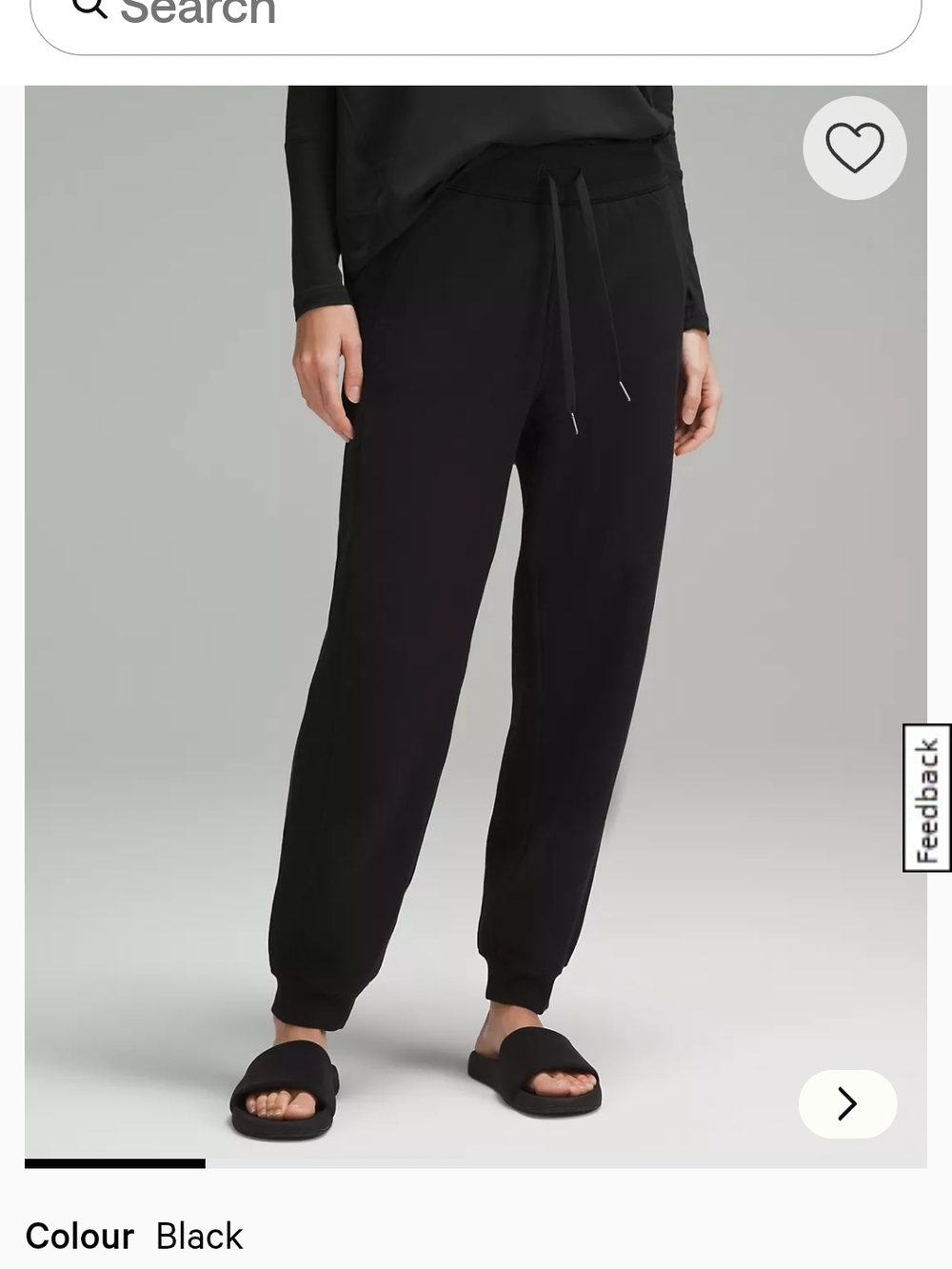 Lululemon Scuba High Rise Relaxed Black Jogger Pants with Drawstring